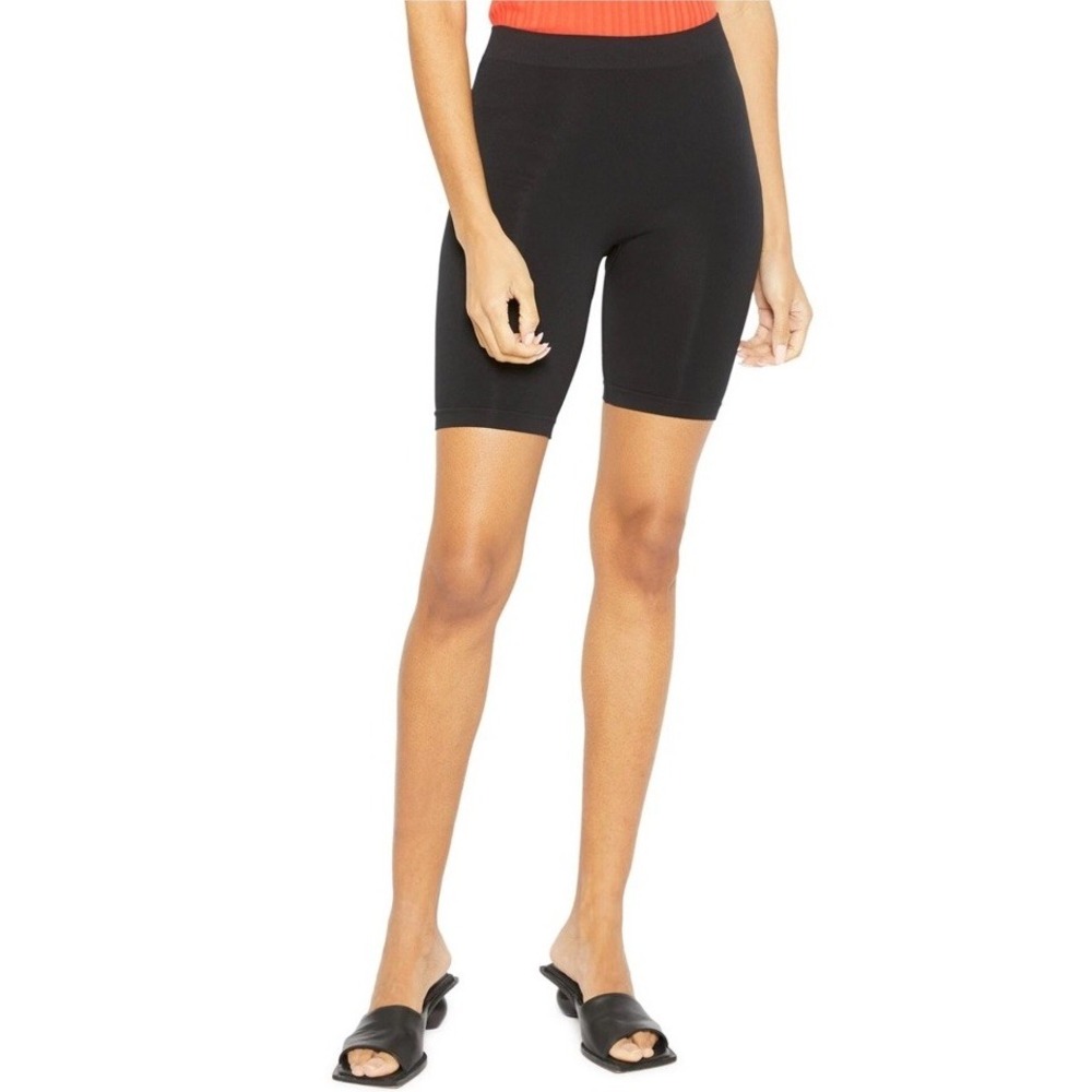 HELMUT LANG Womens Black Stretch Active Wear Bike Shorts XS/S NWT